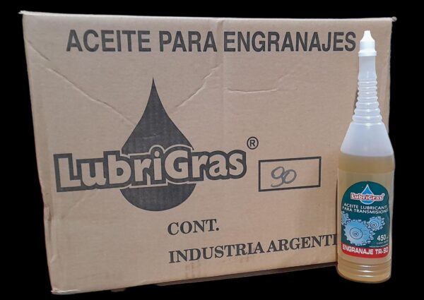 POMO  TRANSMISION 90 (TR90) X 450 CM3.PICO FLEX - TRAN03  LUBRIGRAS (Aceite transmisiónpara caja de velocidad y diferencialAceite para caja de veloc idad, diferencial y reduc­tores de engranajes. Apto para todo tipo de engra­ najes, los aditivos que contiene le brindan buenaresistencia a la pelicula lubricante con excelente         inhibición contra  oxidación y toda acción contra         agentes externos.) - Image 2