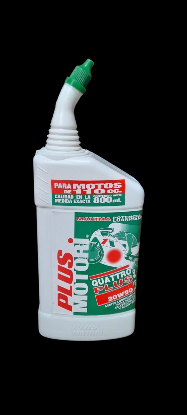 PROMO CAJA X 12 UNIDADES ACEITE DE MOTO 4 TIEMPOS (4T) QUATTRO PLUS SAE 20W50 API SG X 800 ML - PLUS 9935 PLUS MOTORI 4T - Image 2