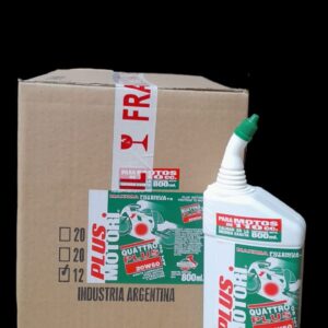 PROMO X 3 CAJAS X 12 UNIDADES (TOTAL 36 UNIDADES) ACEITE DE MOTO 4 TIEMPOS (4T) QUATTRO PLUS SAE 20W50 API SG X 800 ML - PLUS 9935 PLUS MOTORI 4T
