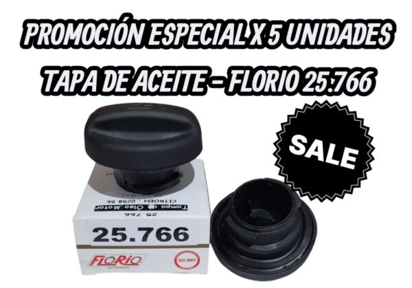 PROMO X 5 UNIDADES TAPA DE ACEITE CITRÖEN/PEUGEOT  MOTOR 2.0/ 16V SIN VÁLVULA→’09 - MF25.766= TA77  (CITROEN : 0258.56/09 (2.0 / 16 v.)PEUGEOT/09 (2.0 / 16 v.))