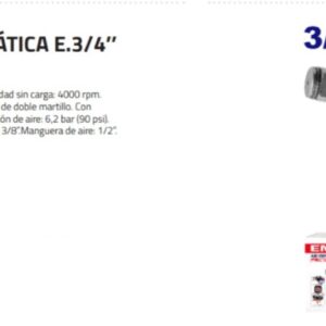 LLAVE DE IMPACTO NEUMATICA E.3/4'' - 1600 NM