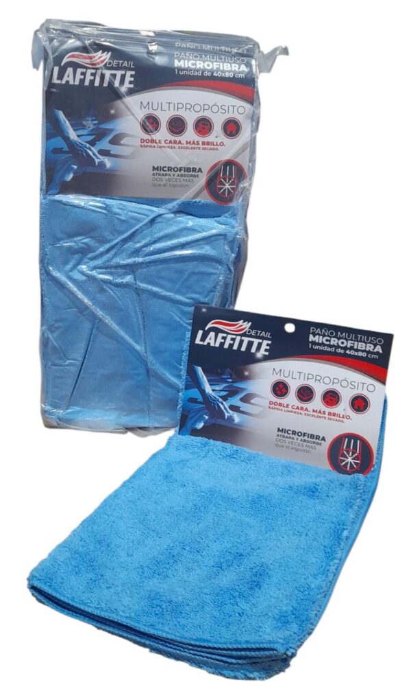 PROMO LAFFITTE PACK X 10 UNIDADES PAÑO (1 PAÑO 40X80 CM) MICROFIBRA LIMPIEZA Y SECADO - LAF AJ41 PAÑOS - LIMPIEZA - MICROFIBRAS - Image 2