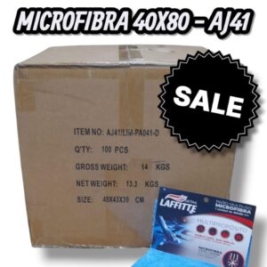 PROMO LAFFITTE CAJA X 100 UNIDADES PAÑO (1 PAÑO 40X80 CM) MICROFIBRA LIMPIEZA Y SECADO - LAF AJ41 PAÑOS - LIMPIEZA - MICROFIBRAS