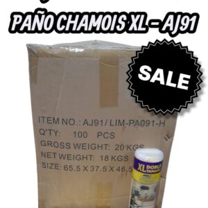 PROMO CAJA X 100 UNIDADES LAFFITTE DETAIL   PAÑO DE PVA LISO EN TUBO XL 43X64 CM LAFFITTE CHAMOIS AMARILLO EXTRA LARGE - LAF AJ91 PAÑOS - LIMPIEZA