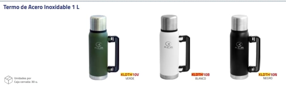TERMO 1L ACERO INOXIDABLE BLANCONº DESPACHO A PLAZA: 24001-IC04-197224-S