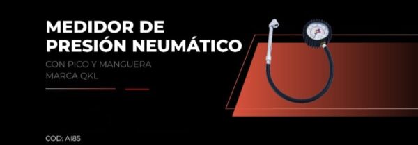 PROMO CAJA X 10 UNIDADES MEDIDOR DE PRESION DE NEUMATICO PROFESIONAL CON PICO Y MANOMETRO  - QKL AI85