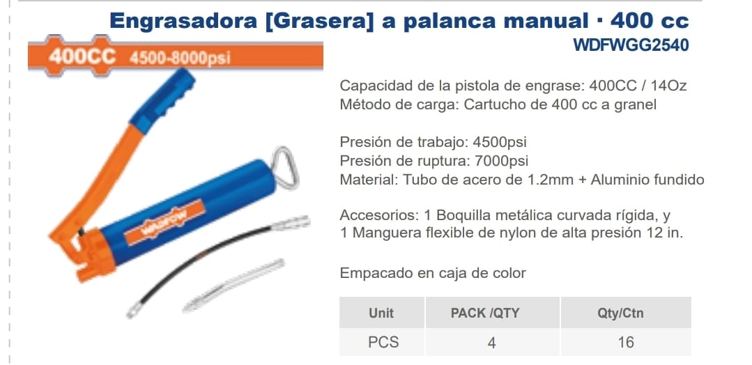 ENGRASADORA 400 CC Nº DESPACHO A PLAZA: 24001-IC04-045564-R