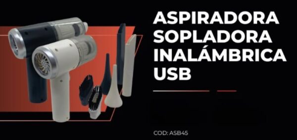 PROMO  X 10 UNIDADES ASPIRADORA SOPLADORA INALAMBRICA USB  - LAF ASB45