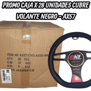 PROMO X 28 UNIDADES CUBRE VOLANTE  AUTO  DELTA  37/39 CM NEGRO  QKL AX57