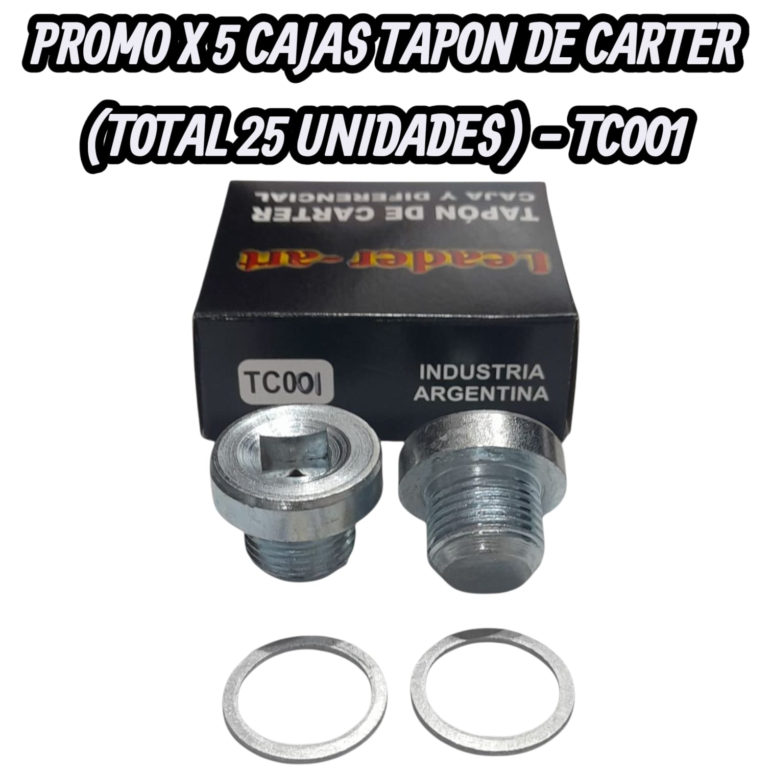 PROMO X 5 CAJAS (caja x 5 unidades) (TOTAL 25 UNIDADES) (CONICO) TAPON DE CARTER, CAJA, DIFERENCIAL PEUGEOT 404-504,Torino-4-6-12,RAST (M18 X 1.5)., - LETC001 (TC001(c) ROSCA:M18X1.5 Marca ModelosPeugeot 404-504(hasta 1976)Renault TorinoRenault 4,6,12Rastrojero TpdpsIKA Motor tornadoIndenor Todos)(TC FORMA MEDIDA FORMA MEDIDATC001 REDONDO 26MM CUADRADO 10MM)