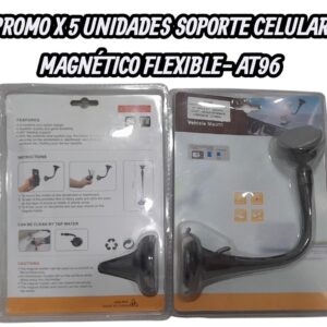 PROMO X 5 UNIDADES  SOPORTE FLEXIBLE MAGNETICO CELULAR GPS CON SOPAPA QKL AT96
