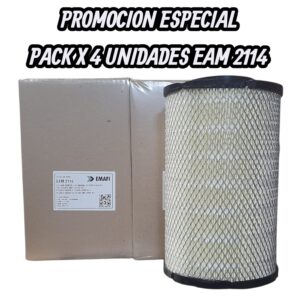 PROMO PACK X 4 UNIDADES [FILTRO EMAFI] FIAT DUCATO 2002 04>/DUCATO 2007 06>/94 98> - EAM 2114(EAM 2114 MR 359 WR-317 CA 5611 AMP 130 - C 17278 1365070080)
