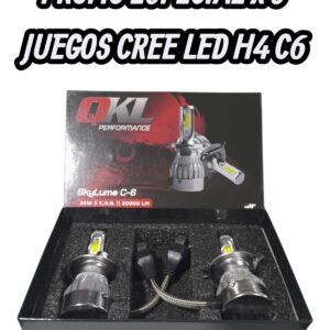 PROMO X 5 JUEGOS (CAJA X JUEGO DE 2 UNIDADES) KIT CREE LED C6 H4 24W 12/24V - L050-H4