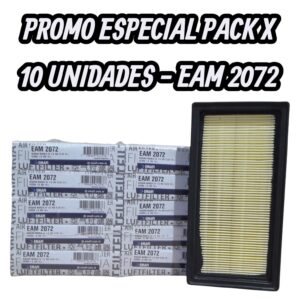 PROMO PACK X 10 UNIDADES [FILTRO EMAFI] NISSAN MARCH 1.6 FLEX 12- - EAM 2072 (EAM 2072 MR 402 JFA-0135 CA 11215 - - C 23021 165463AWOA)