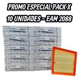 PROMO PACK X 10 UNIDADES [FILTRO EMAFI] FORD FIESTA VI 1.6 L SIGMA 10- - EAM 2088 (SIMIL AIPA 605)(EAM 2088 MR 371 FAP-9286 CA 10997 - - C 20002 CN119601AC)