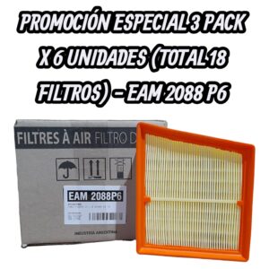 PROMO ESPECIAL [FILTRO EMAFI] 3 PACK X 6 UNIDADES (TOTAL 18 FILTROS ) FORD FIESTA VI 1.6 L SIGMA 10-( 162 x 194/163 x 56)(EAM 2088 MR 371 FAP-9286 CA 10997 - - C 20002 CN119601AC)) ("FAP-9286 | MR371CA10997 | C 17021/3") - EAM 2088P6   (SIMIL AIPA 605)(FORD FIESTA VI/KINETIC 1.6 SIGMA 10>                                              CN119601AC     C 17 021/3     CA10997    FAP-9286    MR371   AR1714PM                                                        "162  194/163   56      Panel      6Trapezoidal")