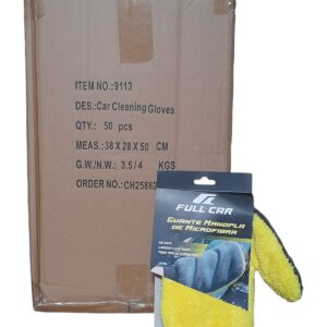 PROMO CAJA EXHIBIDORA X 50 UNIDADES MANOPLA DE MICROFIBRA - FUL 9113