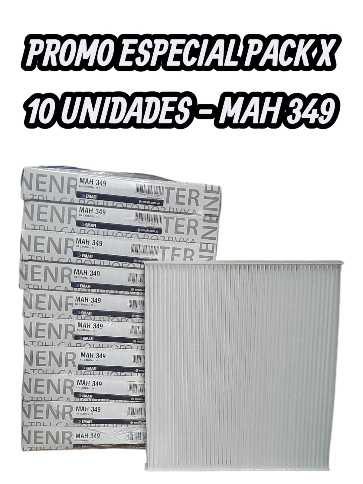 PROMO PACK X 10 UNIDADES Filtros para Habitáculo - KIA CARNIVAL 15- (OEM : 97133A9000) - MAH 349 ( MAH 349 - - - - - - 97133A9000)