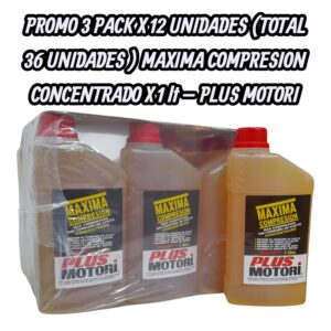 PROMO 3 PACK X 12 UNIDADES (TOTAL 36 UNIDADES ) MAXIMA COMPRESION CONCENTRADO X 1 lt - PLUS 4305 PLUS MOTORI