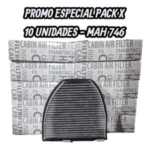 PROMO PACK X 10 UNIDADES  Filtros para Habitáculo CARBON ACTIVADO - MB C180/C200-C280/C300/C350 04>/E250/350/500/07>/CLS 07>/GLK 09> (OEM : 2048300018) - MHC 746    (   MHC 746 - AKX-3589/C - - - CUK 29005 2048300018)