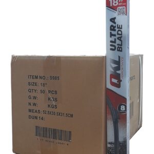 PROMO X 5 CAJAS X 10 UNIDADES (TOTAL 50 ESCOBILLAS )  ESCOBILLA QKL (18) ULTRA BLADE 18 1 PZA 16 " DEL.CURVA - ESC AR68 (UB018-Q)