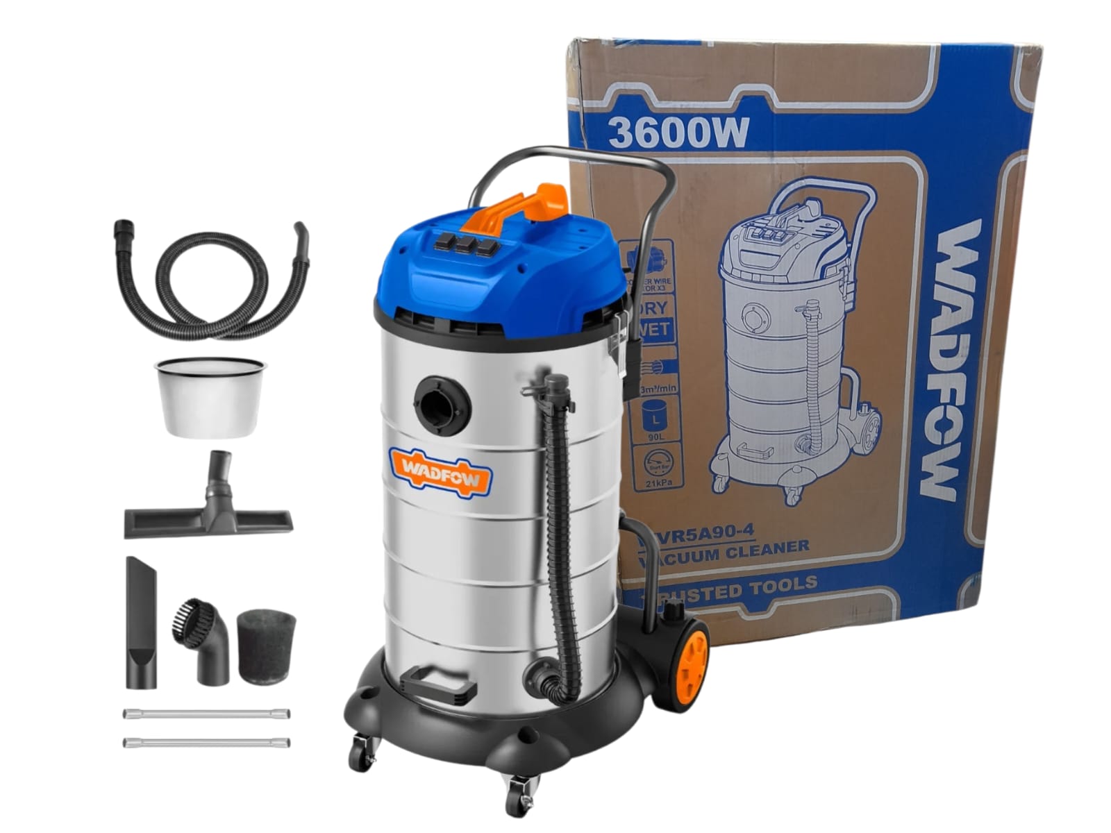 Aspiradora 90lts 1200W tacho metal - Image 2