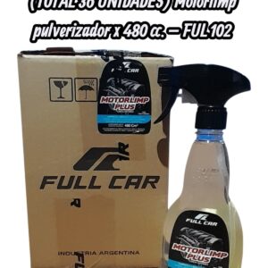 PROMO 3 CAJAS X 12 UNIDADES (TOTAL 36 UNIDADES)  Motorlimp pulverizador x 480 cc. - FUL 102 - FUL 103 FULL CAR LIMPIA MOTORES - (LIMPIEZA - DESENGRASANTE - DETERGENTE)  (  Desengrasante biodegradable de avanzada para lavarmotores y máquinas)