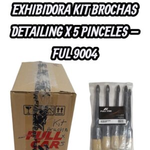 PROMO CAJA X 10 KITS  KIT BROCHAS DETAILING X 5 PINCELES - FUL 9004