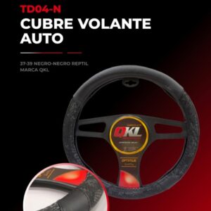 CUBRE VOLANTE  AUTO 37/39 NEGRO-NEGRO REPTIL   QKL - QKL TD04-N