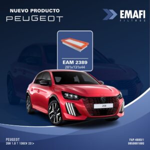 PROMO PACK X 10 UNIDADES  FILTRO DE AIRE EMAFI CITROEN C3 AIRCROSS 24> / PEUGETO 208 1.0 T 24>
