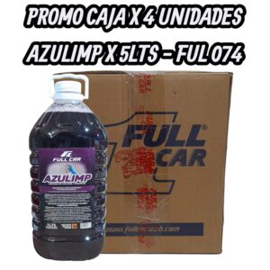 PROMO CAJA X 4 UNIDADES Bidon limpia azulejos Azulimp x 5 L (DILU 1L/3L) - FUL 074 FULL CAR LIMPIA AZULEJOS - ACIDO - QUITA ESMALTE   (Limpiador ácido concentrado para azulejos, cerámicas y pisosen general, desincrusta y disuelve las grasas.Dilución para el uso: 1 parte en 3 de agua.)