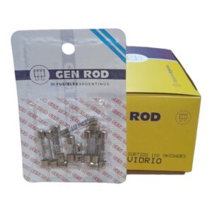 (CAJA X 100 UNIDADES=10 BLISTER X 10 UNIDADES CADA UNO ) Fusible de VIDRIO Gen Rod SURTIDO - GEN SV