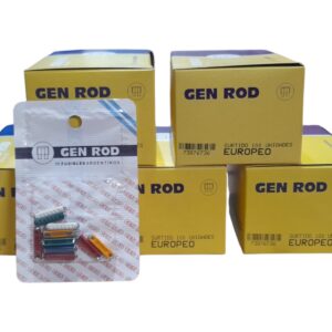 PROMO X 5 CAJAS (TOTAL 50 BLISTER 500 FUSIBLES ) (CAJA X 100 UNIDADES=10 BLISTER X 10 UNIDADES CADA UNO ) Fusible linea europeos Gen Rod surtidos - GEN SE