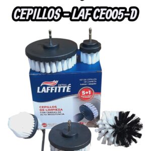 PROMO X 4 UNIDADES KIT 5 CEPILLOS PARA TALADRO + ALARGADOR LIMPIEZA DE TAPIZADOS LAFFITTE - LAF CE005-D PAÑOS - LIMPIEZA - MICROFIBRAS