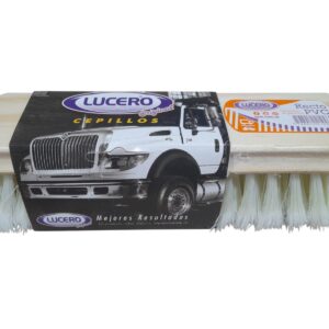 RECTO PVC Cepillo de lavado 23CM ( Cepillo Madera Recto, lavauto, Fibra Pvc 11cm Marfil.) - LUCERO 94