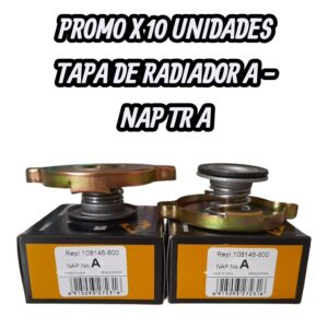 PROMO X 10 UNIDADES  TAPA DE RADIADOR SIN GOMA,RENAULT 4L.IKA JEEP DIESEL.IME RASTROJERO - NAP TR A (RENAULT / JEEP / IMESin goma / Renault 4l - IkaJeep DieselIme Rastrojero)