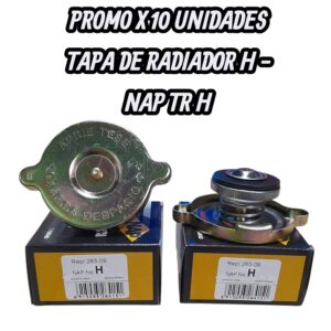 PROMO X 10 UNIDADES  TAPA DE RADIADOR SIN GOMA.FORD PICK-UP TODOS →’82; F350,F600,F700,F800,F8000  OEM: DOTT-8100A1 - NAP TR H (FORDSin goma / Ford Pick-UpTodos –› ’82; F350, F600, F700,F800, F8000)
