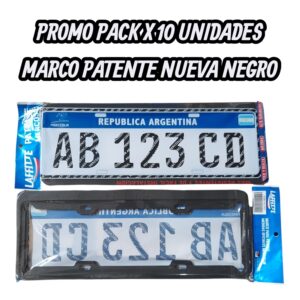 PROMO X 10 UNIDADES MARCO DE PATENTE IMP. NEGRO - QKL A586