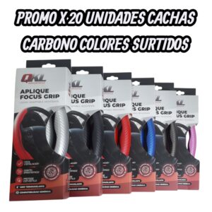 PROMO X 20 UNIDADES SURTIDAS (CACHA) CUBRE VOLANTE  AUTO  GRIS OSCURO CARBONO   QKL - QKL TG01-01-(CACHA) CUBRE VOLANTE  AUTO  ROSA CARBONO   QKL - QKL TG01-05-(CACHA) CUBRE VOLANTE  AUTO  AZUL CARBONO   QKL - QKL TG01-06-(CACHA) CUBRE VOLANTE  AUTO  ROJO CARBONO   QKL - QKL TG01-07-(CACHA) CUBRE VOLANTE  AUTO  NEGRO CARBONO   QKL - QKL TG01-08-(CACHA) CUBRE VOLANTE  AUTO  GRIS CLARO CARBONO   QKL - QKL TG01-09