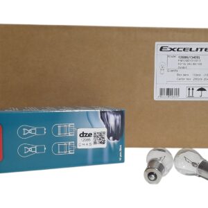 PROMO CAJA X 10 PACK X 10 UNIDADES (TOTAL 100 LAMPARAS ) CAJA X 10 UNIDADES LAMPARA EXCELITE 12086 S 25 24VOLTS TIPO Señalización 21W -BA15S - EX 12086