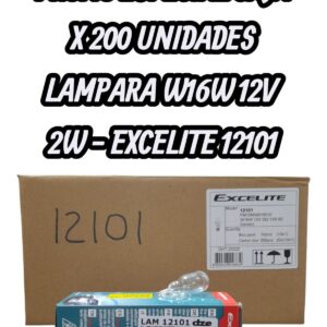 PROMO CAJA X 20 PACK X 10 UNIDADES (TOTAL 200 LAMPARAS )  LAMPARA EXCELITE 12101 W 16 12VOLTS TIPO Señalización 16W -W2,1X9,5D - EX 12101