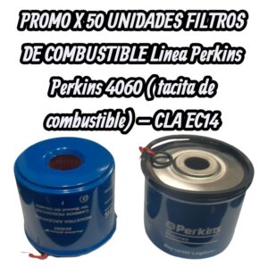 PROMO X 50 UNIDADES FILTROS DE  COMBUSTIBLE Linea Perkins Perkins 4060 ( tacita de combustible) - CLA EC14 (NO ES ORIGINAL TIENE LA PINTAURA SOLO PARA DIFERENCIAR)