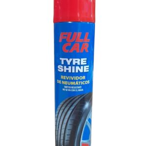 TYRE SHINE Revividor de negro (cubiertas neumaticos Water Resistant aerosol x 400 cc. - FUL 034 - FUL 340 FULL CAR (SILICONA AEROSOL PARA NEUMATICOS REVIVIDOR DE NEUMATICOS Y ALFOMBRAS simil ful 305 / a3230/12 / k78 205)   (  Revividor de neumáticos en Aerosol a base de siliconas.Revive el color negro y otorga brillo duradero.RESISTENTE AL AGUA.)