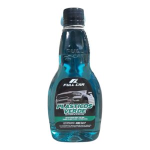 PLASTICOS VERDE x 480 cc. Liquida - FUL 439 FULL CAR (simil k78 202 - a3211/12 - plus 7005)  (Silicona aromatizada líquida. Da brillo renueva yprotege cueros, plásticos, vinílicos y gomas.)