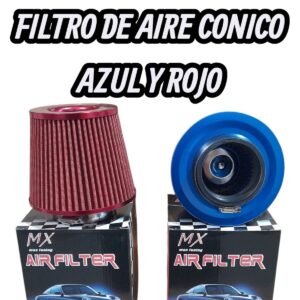 PROMO X 5 UNIDADES FILTRO DE AIRE CONICO AZUL Y ROJO