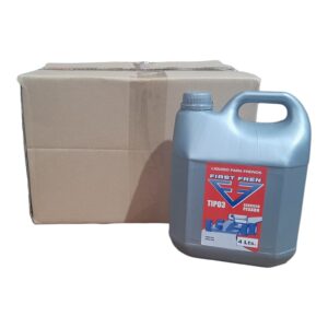 PROMO CAJA X 4 UNIDADES  Liquido de frenos  x 4 ltrs, - FIR05 FIRST FREN (Líquido para frenos,servicio super pesado tipo 3, especialmente formulado para sistemas de frenos hidráulicos, pudiéndose  mezclar  únicamente  con líquidos normalizados. El mismo debe ser agrega­do o cambiado de acuerdo a directivas del fabri­cante del vehículo.  )