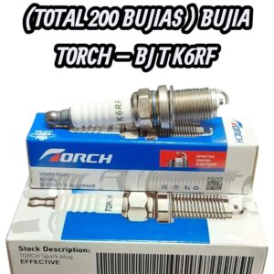 PROMO 50 CAJAS X 4 UNIDADES (TOTAL 200 BUJIAS ) BUJIA TORCH (NGK BKR6E - CHAMPION RC9YC - BOSCH FR8DC ) AUTO FIAT - RENAULT - BJ T K6RF (BUJIA TORCH RENAULT LOGAN 1.6 8V / CHERY TIGGO 2.0 16V / FIAT WEEKEND 1.6 16V (EQUIVALE A NGK BKR6E))