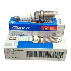 CAJA X 4 UNIDADES BUJIA TORCH (NGK BKR6E - CHAMPION RC9YC - BOSCH FR8DC ) AUTO FIAT - RENAULT - BJ T K6RF (BUJIA TORCH RENAULT LOGAN 1.6 8V / CHERY TIGGO 2.0 16V / FIAT WEEKEND 1.6 16V (EQUIVALE A NGK BKR6E))