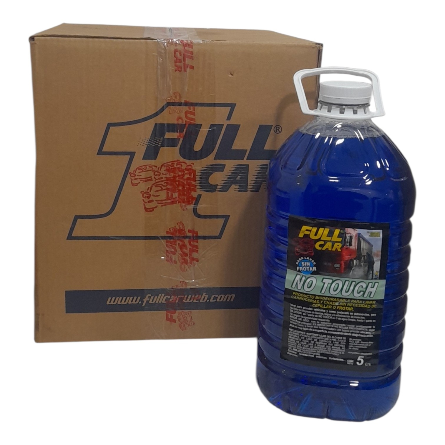 Bidon lipia carrocerias sin cepillar NO TOUCH X 5 LITROS (DILUCION 1 EN 8) - FUL 072 FULL CAR (LIMPIEZA - MOTORES -EXTERIORES - BICHOS - PISOS - TODO TIPO DE SUPERFICIES- SIMIL K78 827) ( Limpiador concentrado para usar sin frotar, dispersante alcalinono agresivo que afloja la suciedad, permitiendo que lahidrolavadora la arrastre. Ideal para usar como pre-lavado.Dilución para el uso: 1 parte en 8 de agua.) - Image 3