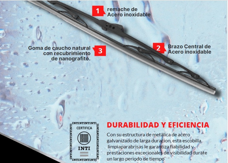 ESCOBILLA QKL 17 1 PZA 17 " DEL.RECTA - ESC BE17 (R1017-Q) - Imagen 4